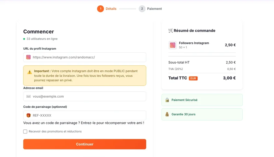 Instagram Benutzernamen eingeben